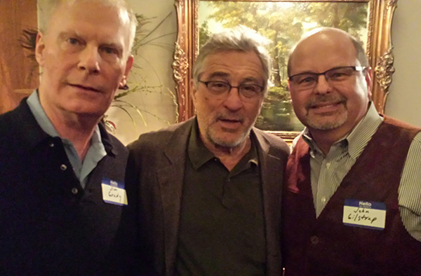 Twice a year, my buddy Dan Moldea hosts a party for Washington area writers. James Grady and I are regulars, but we were both surprised when Robert DeNiro showed up.