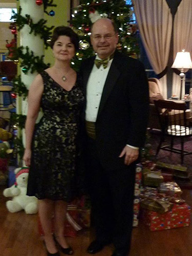 My lovely bride and me on our way to a Christmas celebration.