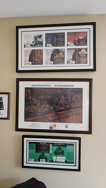 A few framed covers